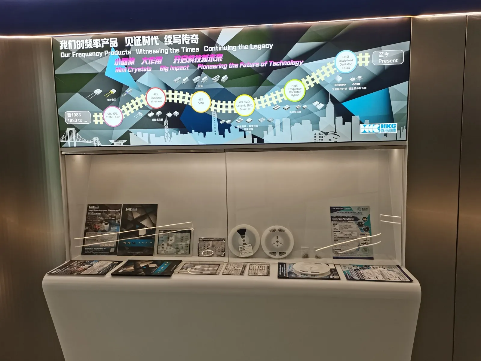 Showcase of frequency products at our crystal and oscillator partner